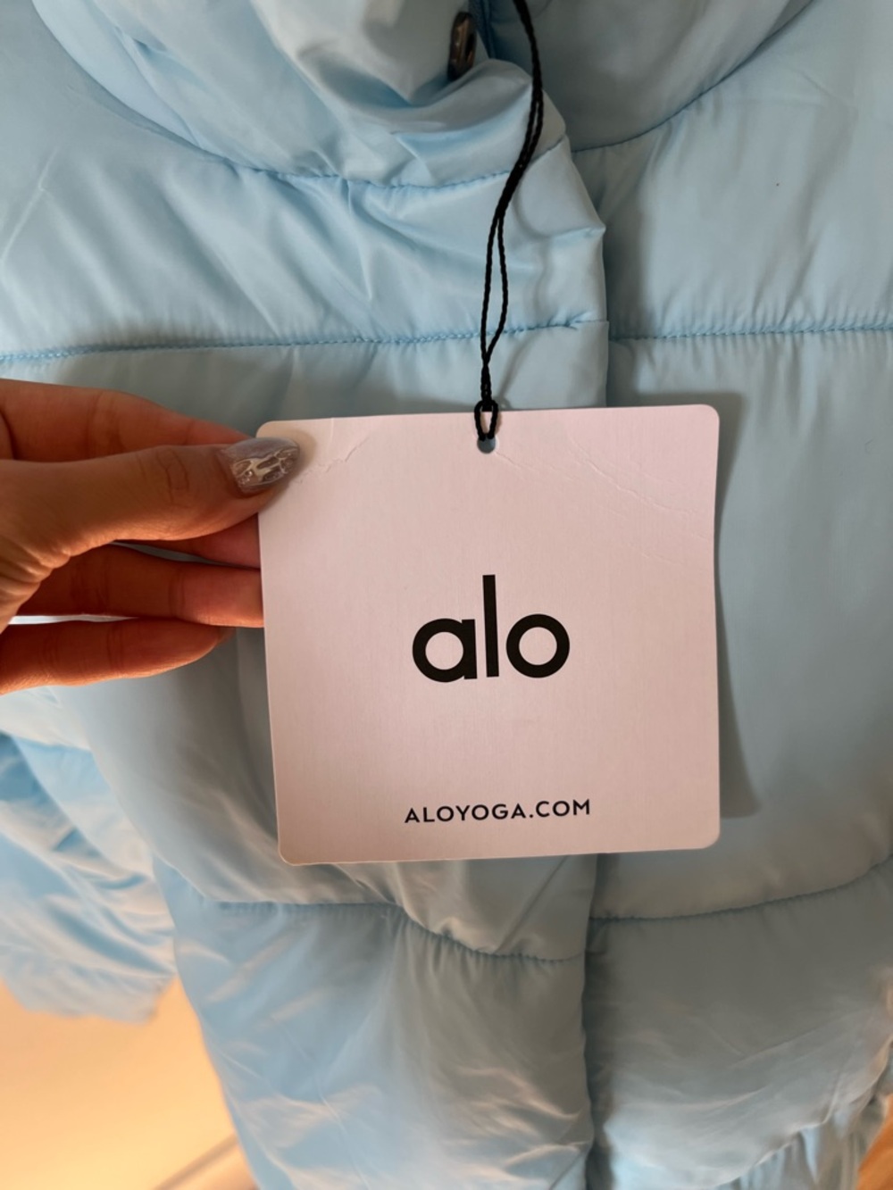 ALO Yoga Quilted Jacket in Sky Blue - Picture 3 of 4